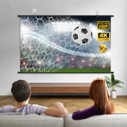 Xiaohui No-hole wall-mounted projection screen metal projection screen home projection screen 60-133 inches