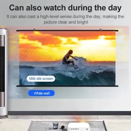 Xiaohui No-hole wall-mounted projection screen metal projection screen home projection screen 60-133 inches