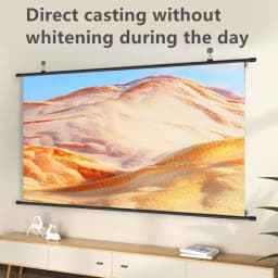 Xiaohui No-hole wall-mounted projection screen metal projection screen home projection screen 60-133 inches