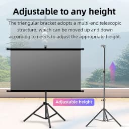 Projector Screen With Stand Metal Grey Anti-Light 84/100 inch For Home Theater Outdoor Bracket Projection Screen