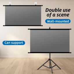 Projector Screen With Stand Metal Grey Anti-Light 84/100 inch For Home Theater Outdoor Bracket Projection Screen