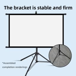 Single Bracket Wall Mount 2-in-1 Milk Silk Projector Screen 160° Viewing Angle Indoor Outdoor 100 Inch