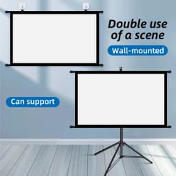 Single Bracket Wall Mount 2-in-1 Milk Silk Projector Screen 160° Viewing Angle Indoor Outdoor 100 Inch