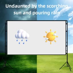 Splicing Double Tripod Fold White No Creases With Carry Bag Front And Back Soft Sided Projection Outdoor Projector Screen