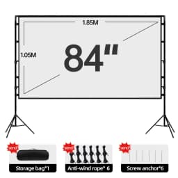 Splicing Double Tripod Fold White No Creases With Carry Bag Front And Back Soft Sided Projection Outdoor Projector Screen