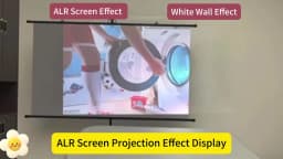 100" 16:9 Tripod Projector Screen with Stand Portable 4K Projection Screen for Home Theater Office Indoor Outdoor Movie Cinema