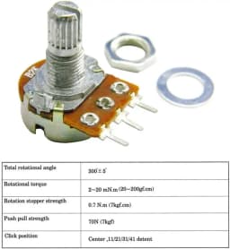 5Sets WH148 15mm 3 Pin Linear Taper Rotary Potentiometer Resistor 1K 2K 5K 10K 20K 50K 100KΩ Ohm For Arduino With AD2 White Knob