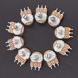 5Sets WH148 15mm 3 Pin Linear Taper Rotary Potentiometer Resistor 1K 2K 5K 10K 20K 50K 100KΩ Ohm For Arduino With AD2 White Knob