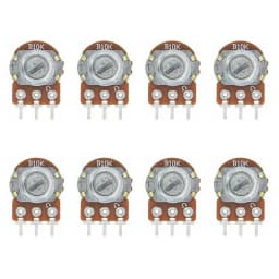 10PCS WH148 B1K B10K B50K B100K B1M 3Pin Linear Potentiometer 15mm Shaft With Nuts And Washers