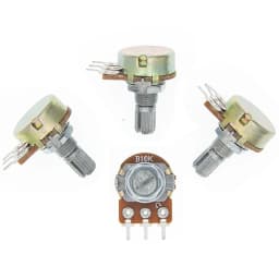 10PCS WH148 B1K B10K B50K B100K B1M 3Pin Linear Potentiometer 15mm Shaft With Nuts And Washers