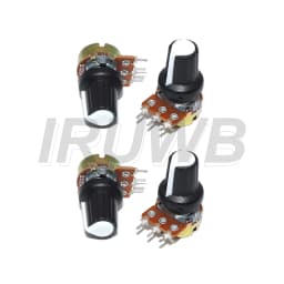 5 Sets WH148 15mm 3 Pin Linear Taper Rotary Potentiometer Resistor for Arduino with AG2 White cap 1K 10K 20K 50K 100K 500K Ohm