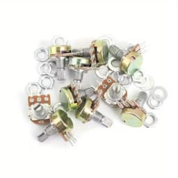 10Pcs WH148 Potentiometer Kit, A10K A50K B1K B2K B5K B10K B20K B50K B100K B250K B500K B1M Ohm, 3-Pin 15mm Shaft, Variable Resist