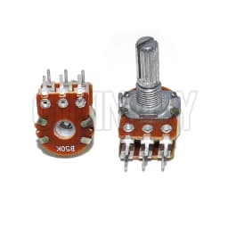 5pcs WH148 20MM 6Pin Dual Potentiometer 1K 2K 5K 10K 20K 50K 100K 250K 1M Ohm Variable Rotary Carbon Film Resistor