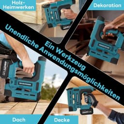 2 In1 Electric Nail Gun Nailer Depth Adjustment Stapler F15-F32 Furniture Staple Gun For Makita 18V Battery