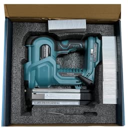Cordless Nail Gun,18GA 2 in 1 Nailer/Stapler Gun Compatible with Makita Battery,2 Mode with 500 Staples, 500 Nails(No Battery)