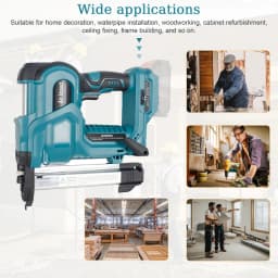 Electric Nailing Machine Cordless Nailing Machine Electric Stapler with 32mm and 50mm Nails Electric Nailer blue red