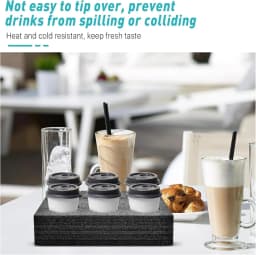 Cup Holder Thicken Foam Takeout Coffee TraysDisposable Beverage Delivery Holders Drink Tray Out Take Packing Go Carry Drinks