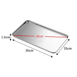 Stainless Steel Rectangle Food Storage Trays Sausage Noodles Fruit Dish Pastry Baking Plates for Restaurant Hotel Kitchen