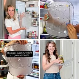 Storage Tray 360-Degree Refrigerator Storage Rotating Tray Used for Kitchen Spice Jars and Sundry Storage Turntable