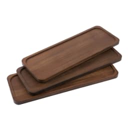 Vanity Trays Bathroom Counter Trays, Bamboo Soap Dispenser Tray Multi Use Bathroom Organizer for Perfume Candle Jewelry