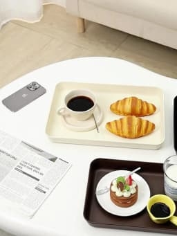 Deepen Plastic Storage Tray Multi-functional Rectangular Fruit Tray Cake Dessert Plate Kitchen Organizer Food Serving Tray