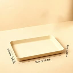 Deepen Plastic Storage Tray Multi-functional Rectangular Fruit Tray Cake Dessert Plate Kitchen Organizer Food Serving Tray