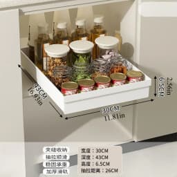 No-Drill Magic Tray Heavy-Duty Slide-Out Organizer for Cabinets/Sinks. Easy Install, Huge Space Saver! Perfect for Tiny Homes
