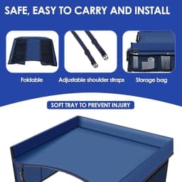 Car Seat Travel Tray Safety Seat Play Table Organizer Storage Snacks Toys Cup Holder Waterproof For Baby Children Kids Stroller