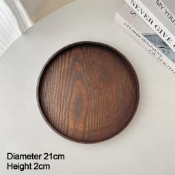 Vintage Round Serving Tray Wooden 21/24/27/30/33cm Wood Platte Dessert Pallet Coffee Home Table