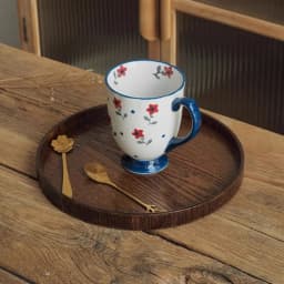 Vintage Round Serving Tray Wooden 21/24/27/30/33cm Wood Platte Dessert Pallet Coffee Home Table