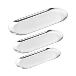 Oval Stainless Steel Trays Storage Tray For Tea Fruit Cosmetics Jewelry Display Kitchen Vanity Organizer Silvery