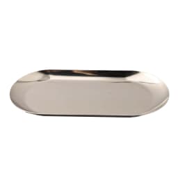 Oval Stainless Steel Trays Storage Tray For Tea Fruit Cosmetics Jewelry Display Kitchen Vanity Organizer Silvery
