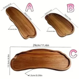 Bathroom Sink Tray, Acacia Wood Scented Candle Tray, Solid Wood Tray, Suitable for Dressing Table, Bathroom, Small Decorative Wo