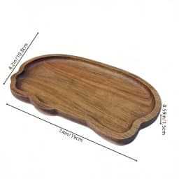 Bathroom Sink Tray, Acacia Wood Scented Candle Tray, Solid Wood Tray, Suitable for Dressing Table, Bathroom, Small Decorative Wo