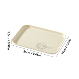 WORTHBUY Stackable Plastic Storage Tray Rectangular Fruit Dessert Tray Large Capacity Food Serving Tray Kitchen Organizer