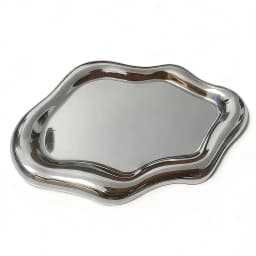 Simple Jewelry Storage Tray Creative White/silver Storage Tray Decorative Ornaments Electroplated Jewelry Tray