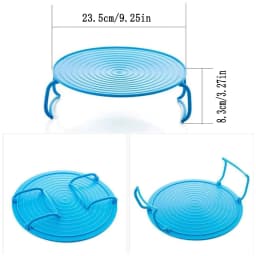 Multifunction Insulated Heating Tray Rack Plastic Kitchen Gadgets Microwave Steaming Rack Kitchen Storage Rack