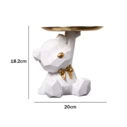 Kawaii Geometric Butterfly Bear Tray Living Room Desktop Decoration Candy Miscellaneous Storage Tray Home Decoration