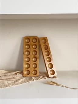 KEMORELA 1PCS Modern Wooden Egg Storage Box - Multi-Compartment Kitchen Organizer for Fresh Eggs Perfect for Home Cooking Baking