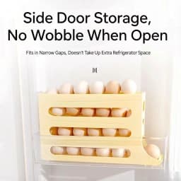 Automatic Rolling Egg Storage Box Kitchen Gadget Refrigerator Door Egg Dispenser Home Slide Organizer New