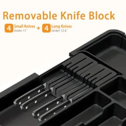 BPA Free Large Expandable Cutlery Tray - Kitchen Drawer Organizer for Silverware
