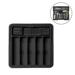 BPA Free Large Expandable Cutlery Tray - Kitchen Drawer Organizer for Silverware