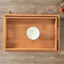 New Rectangular Storage Tray household Solid Wood Storage Plate Bamboo Water Cup Plate Dried Fruit Water Cup Plate