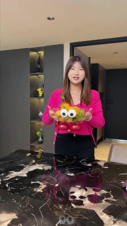 Uforu Food Grade Fruit Bowl Large Capacity Detachable Snack Container Cute Creative Fruit Tray for Kitchen Countertop