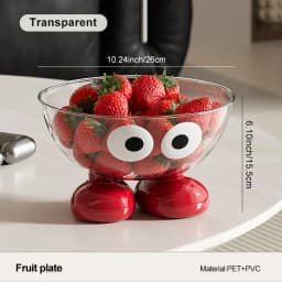 Uforu Food Grade Fruit Bowl Large Capacity Detachable Snack Container Cute Creative Fruit Tray for Kitchen Countertop