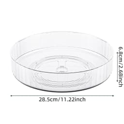 360° Rotating Tray Lazy Susan Fridge Organizer Turntable Storage Tray Clear Food Storage Organizer Spice Rack Kitchen Organizer