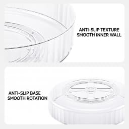 360° Rotating Tray Lazy Susan Fridge Organizer Turntable Storage Tray Clear Food Storage Organizer Spice Rack Kitchen Organizer