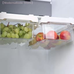 【M】Kitchen Storage Box Fruit Vegetable Preservation Organizer Transparent Egg Container Under-shelf Refrigerator Drawer