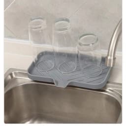 Sink Silicone Tray With Drain Soap Sponge Storage Holder Countertop Sink Scrubber Brush Soap Storage Rack Kitchen Organizer