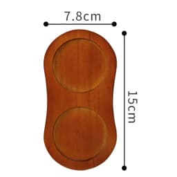 Wood Pepper Mill Tray Bamboo Salt Pepper Shaker Stand Tray Double Hole Base Tea Tray Home Decor Seasoning Bottle Storage Holder